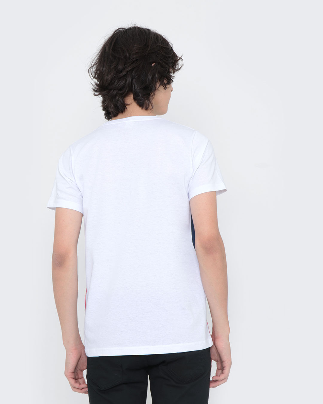 Camiseta-Juvenil-Estampa-Frase-Multicor-Branca