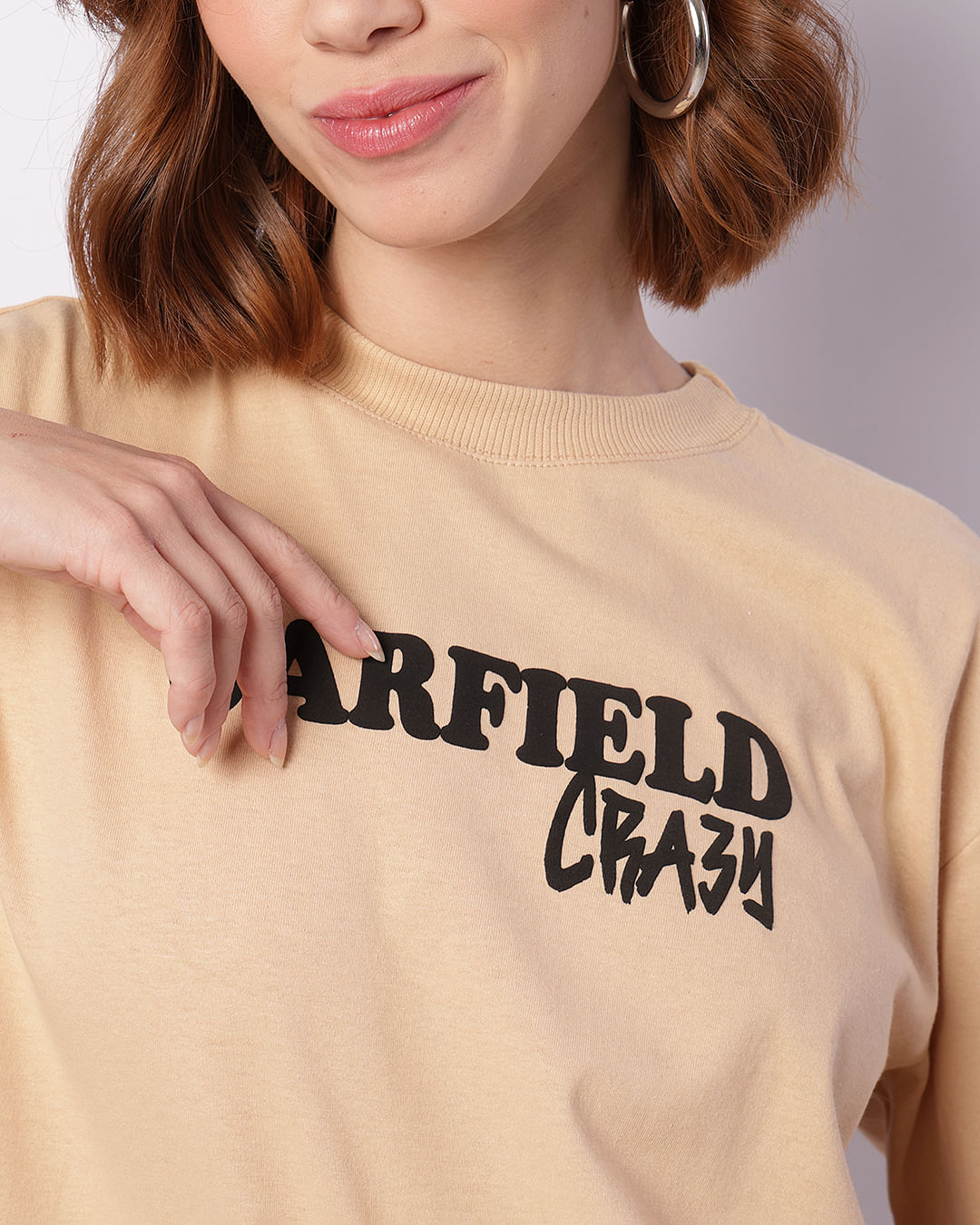 Camiseta--Silk-Garfield-Fverso-107519t---Bege