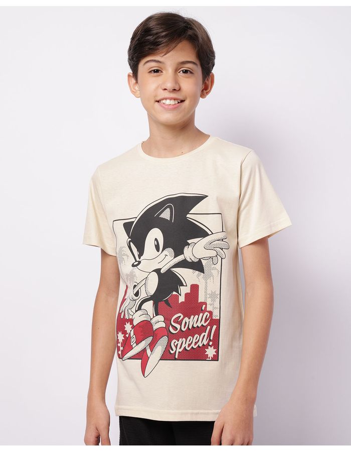 Camiseta-Ch37559-Mc-M-1016--Sonic---Bege-Claro