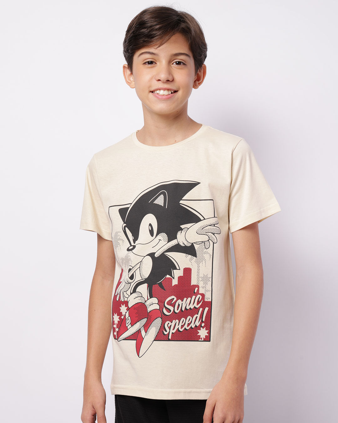 Camiseta-Ch37559-Mc-M-1016--Sonic---Bege-Claro