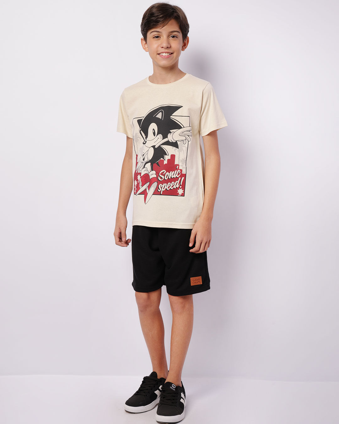 Camiseta-Ch37559-Mc-M-1016--Sonic---Bege-Claro