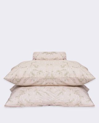 Jg-De-Cama-Casal-3-Pcs-Romantico-Ver-25---Bege-Floral