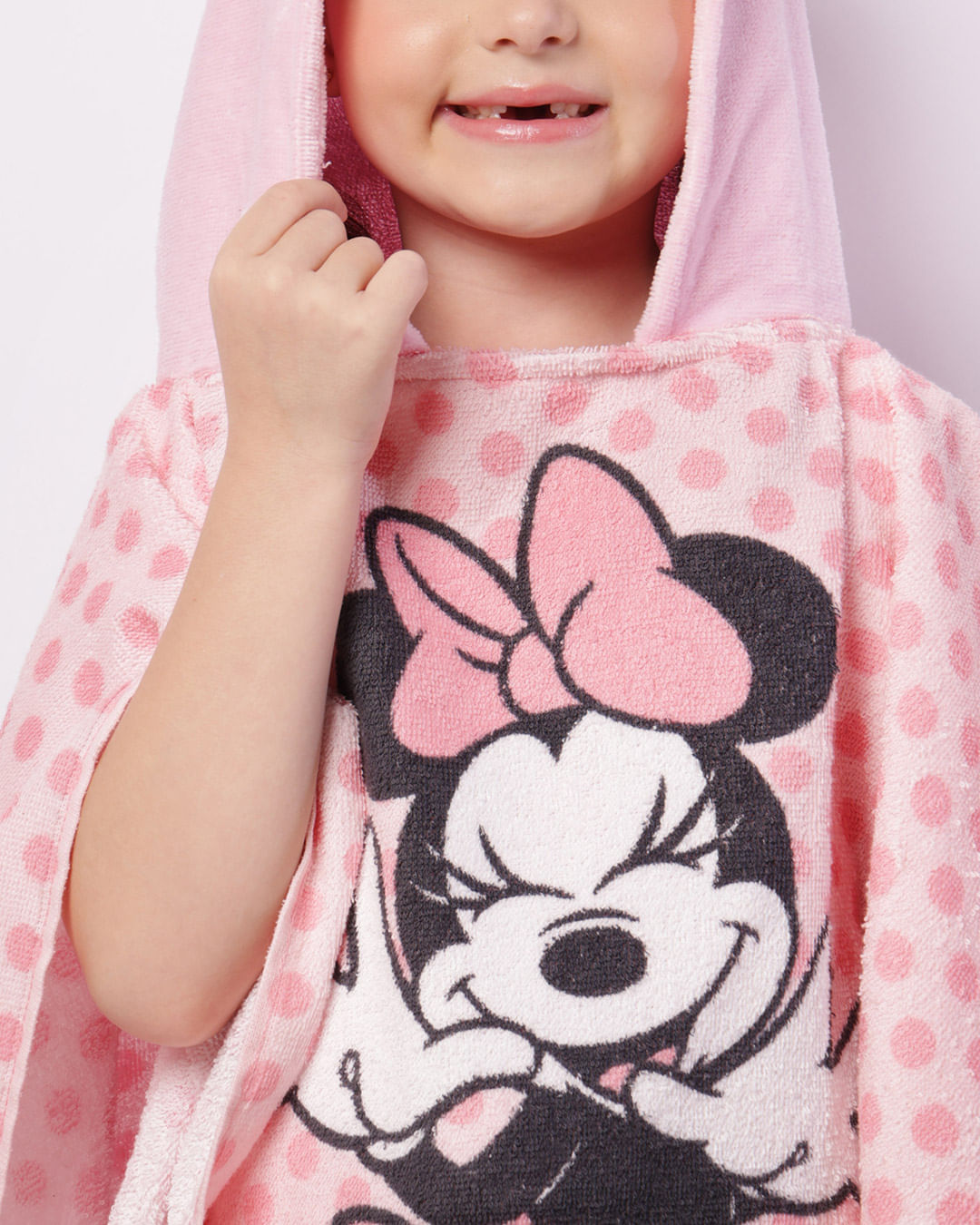 Toalha-Poncho-Inf-Minnie-Power---Rosa