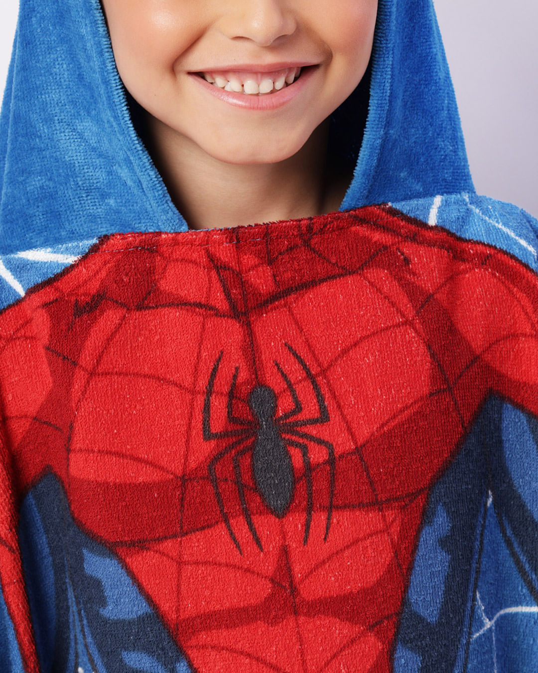 Toalha-Poncho-Inf-Spider---Azul