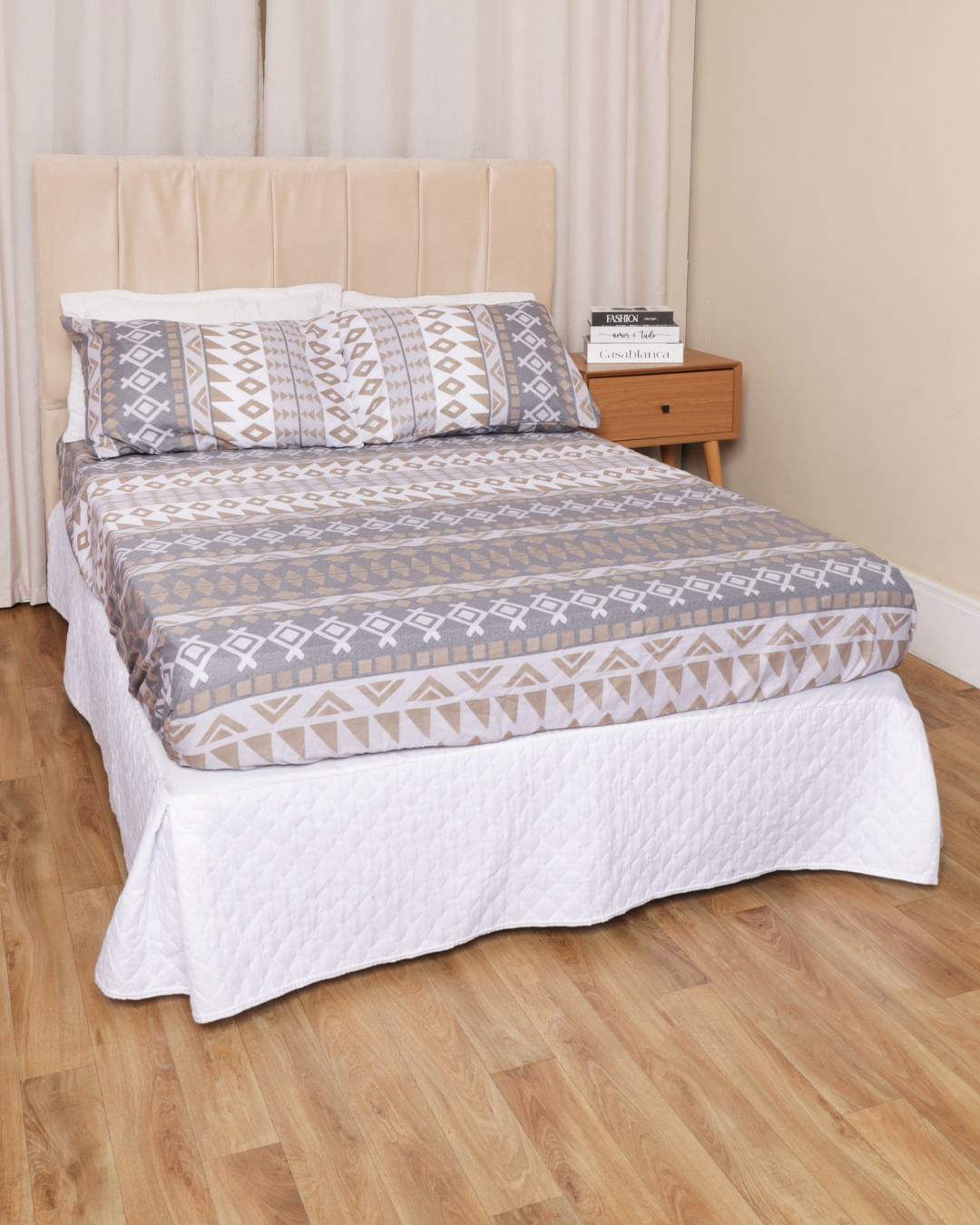 Jg-De-Cama-Queen-3-Pc-100-algodao-Est---Bege-Geometrico