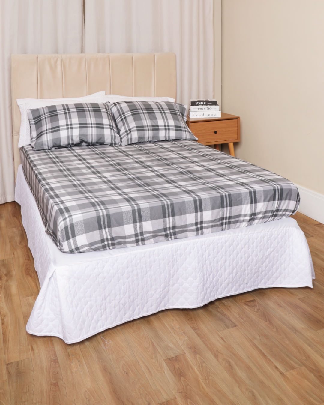 Jg-De-Cama-Queen-3-Pc-100-algodao-Est---Cinza-Xadrez