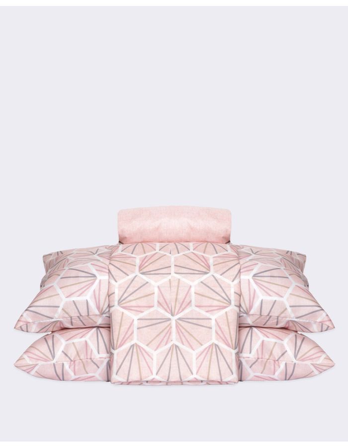 Jogo-De-Cama-Casal-Capri-Sor-4-Pc---Rosa-Geometrico