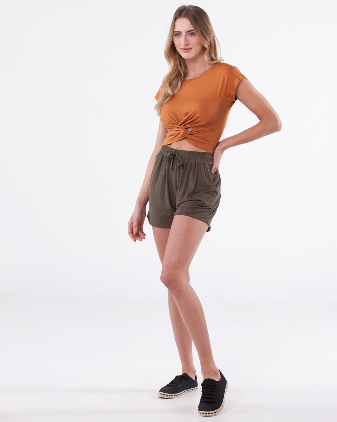 Short-Feminina-Suede-Basico-Verde