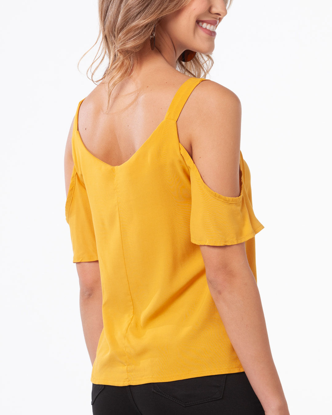 Blusa-Feminina-Open-Shoulder-Detalhe-Argolas-Mostarda