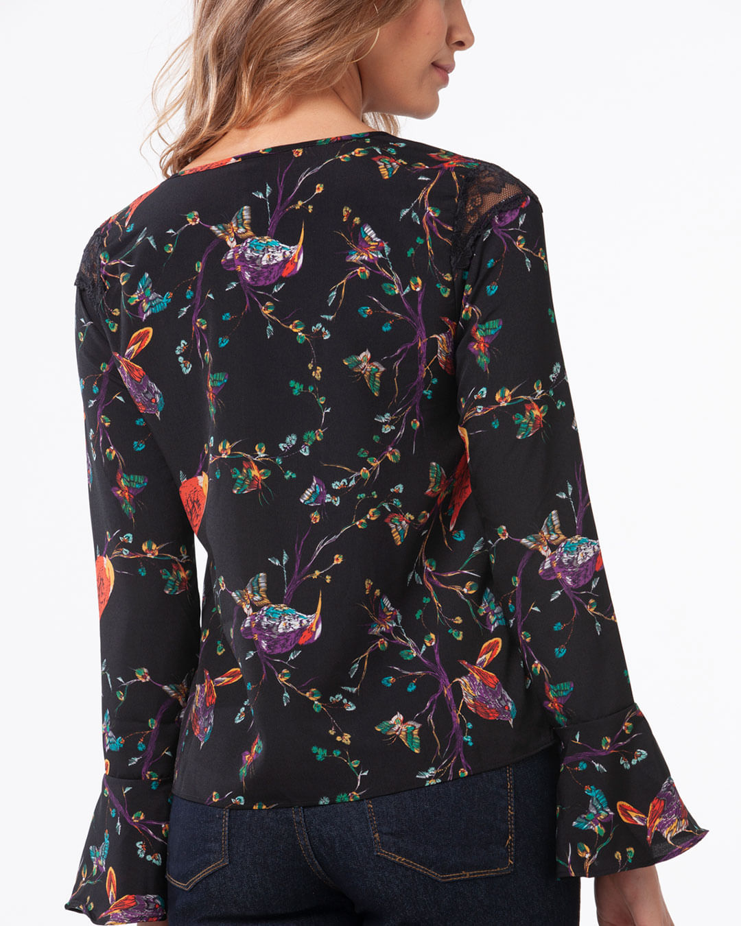 Blusa-Feminina-Manga-Longa-Floral-Renda-Preta