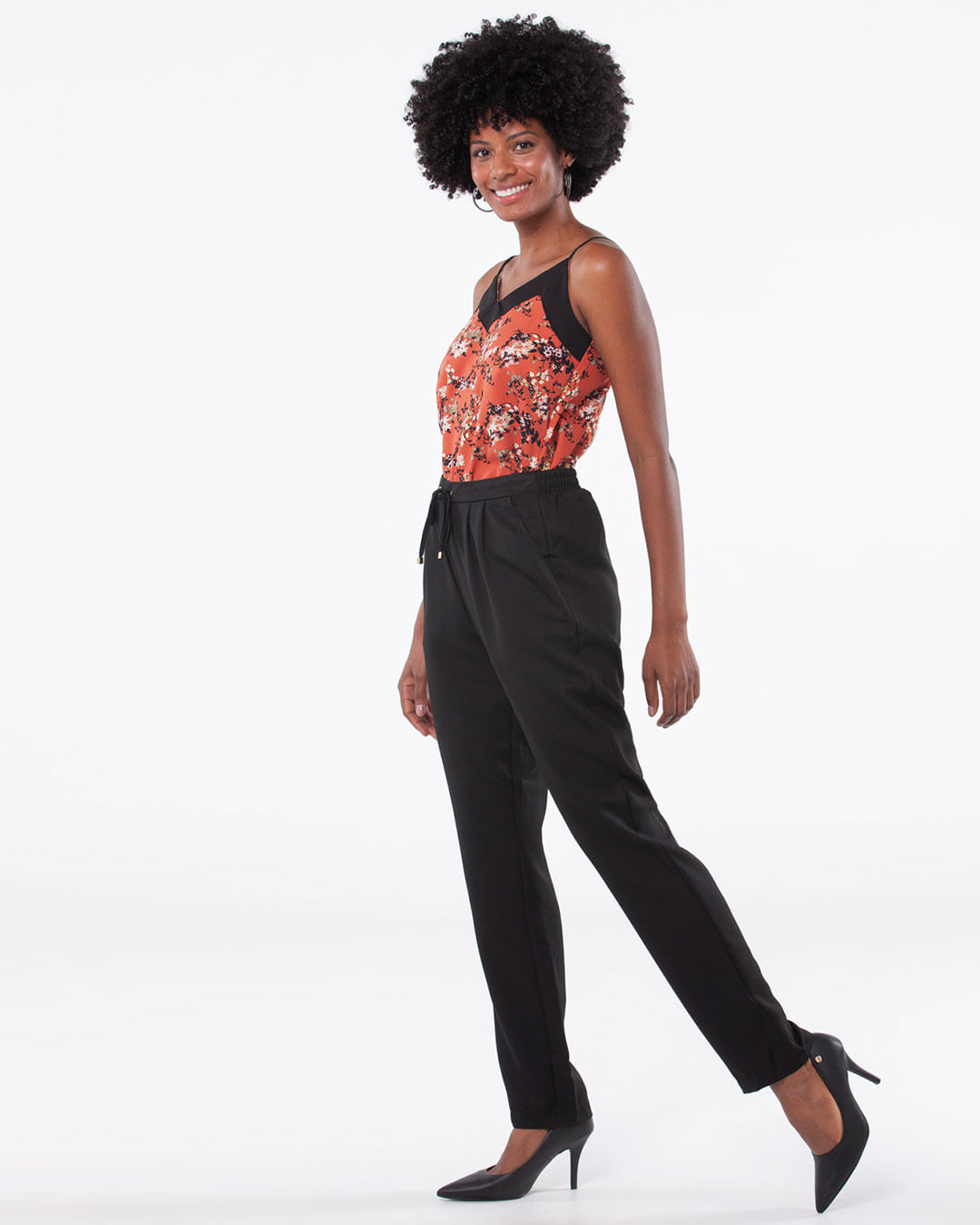 Calca-Feminina-Reta-Estampada-Preto