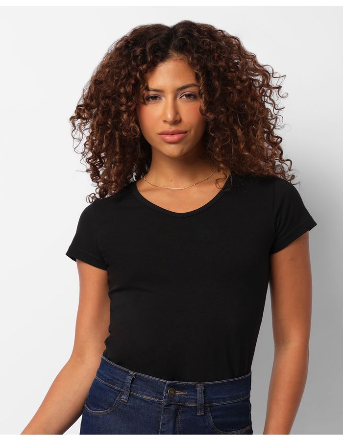 Blusa-Feminina-Basica-Decote-V-Preta