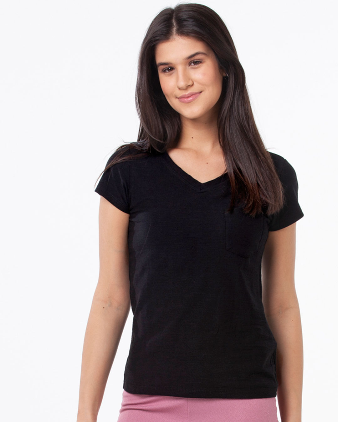 Camiseta-Feminina-Malha-Flame-Bolso-Preto