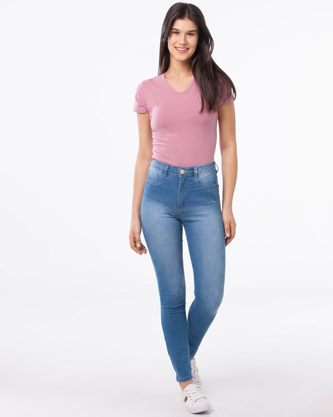Camiseta-Feminina-Malha-Basica-Rosa