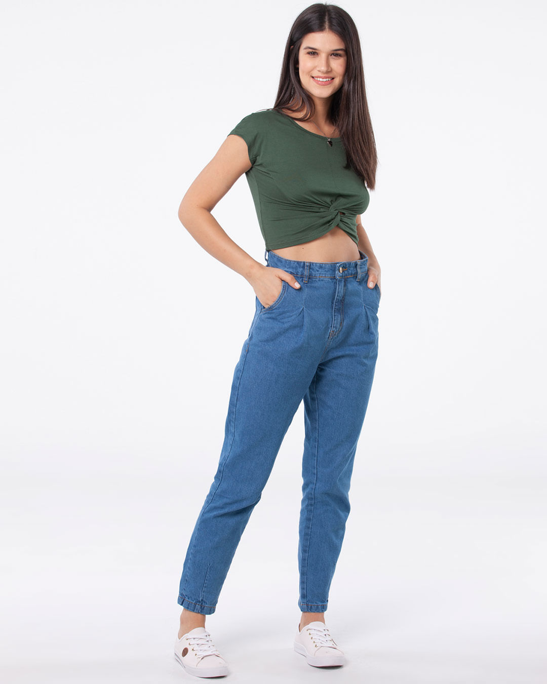 Blusa-Feminina-Viscose-Torcida-Verde