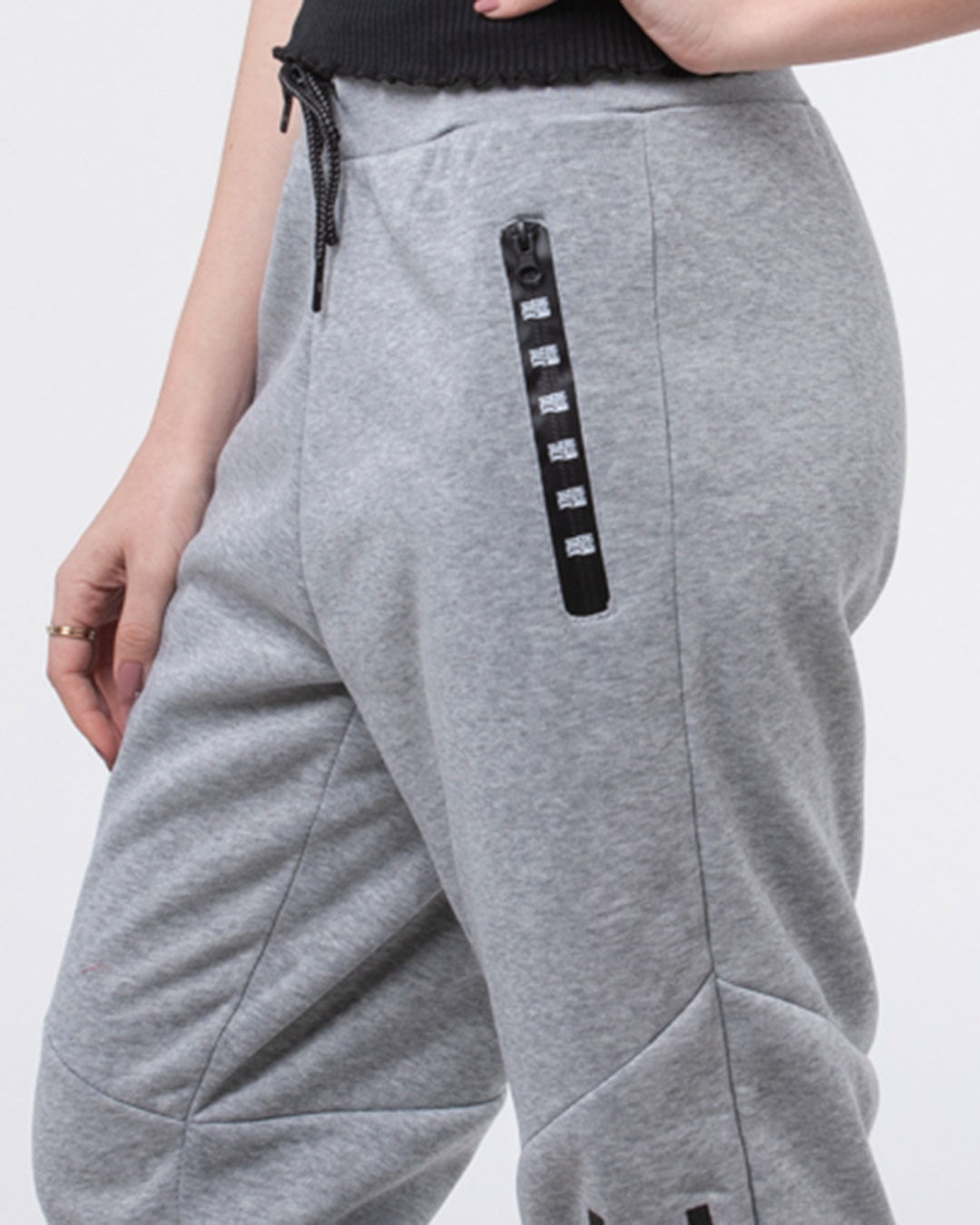 Calca-Feminina-Street-Jogger-Moletom-Cinza