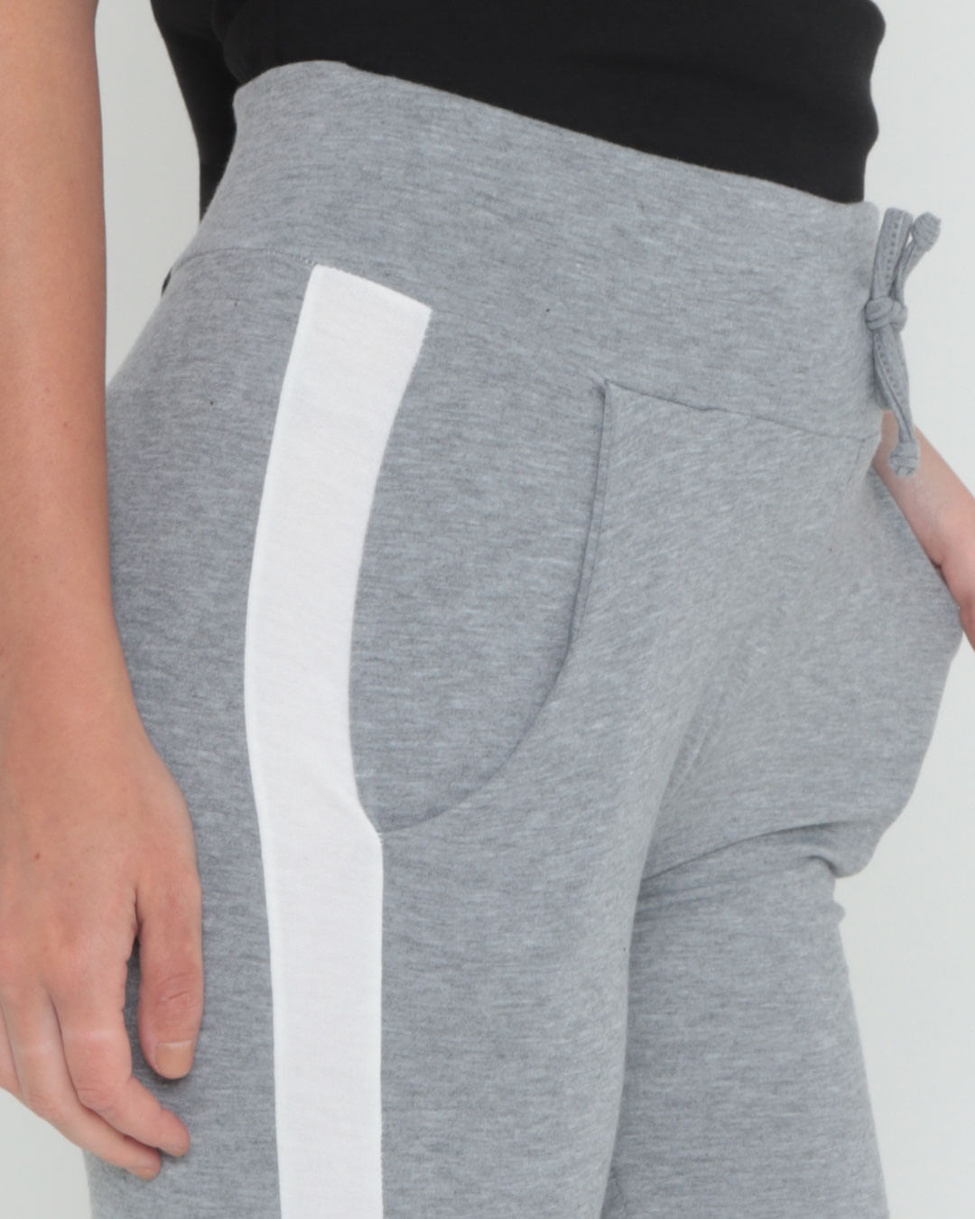 Calca-Feminina-Jogger-Moletom-Cinza