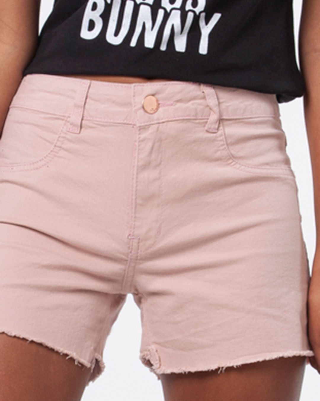 Short-Feminino-Sarja-Liso-Basico-Rosa