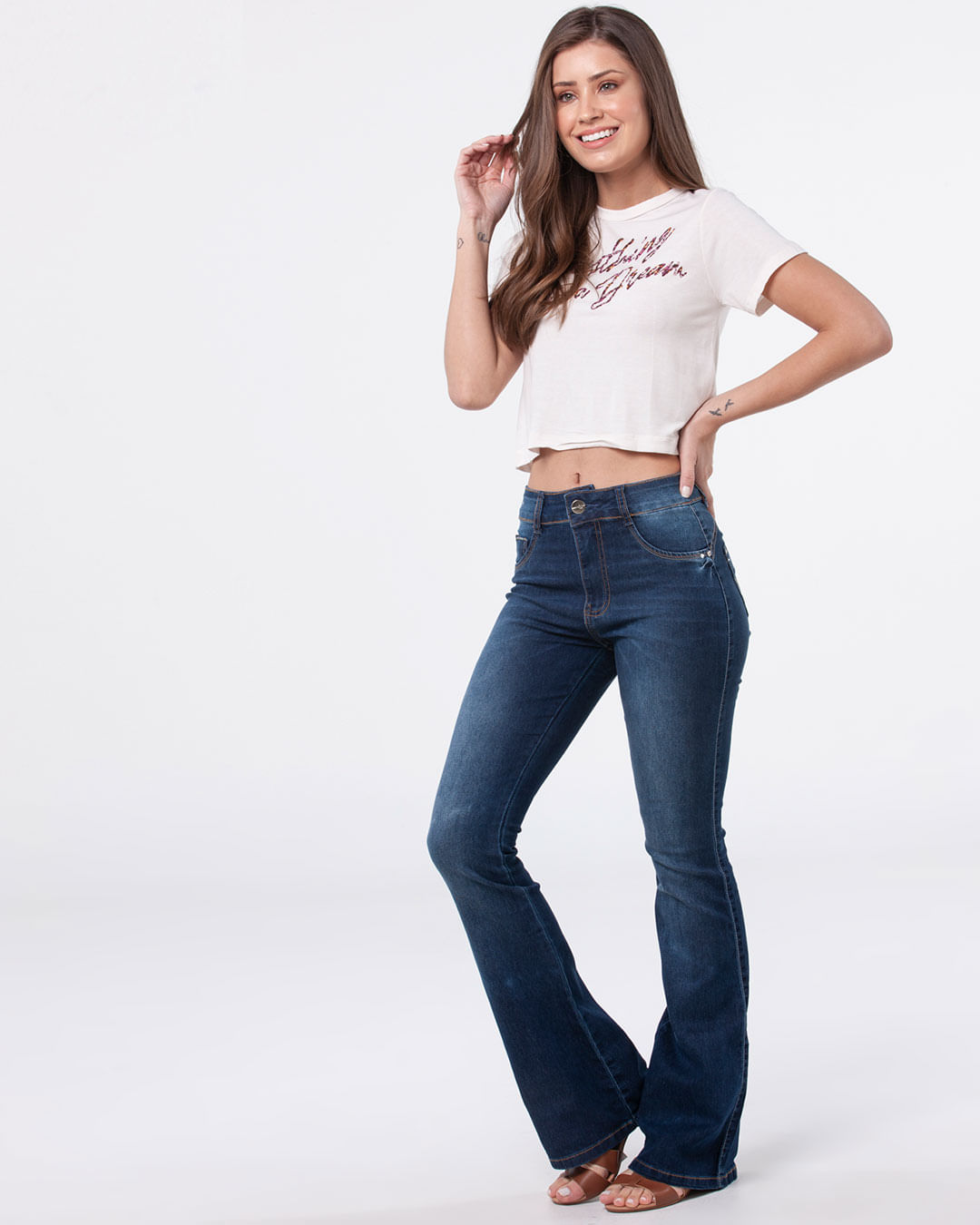 Calca-Jeans-Feminina-Bootcut-Biotipo-Azul-Escuro