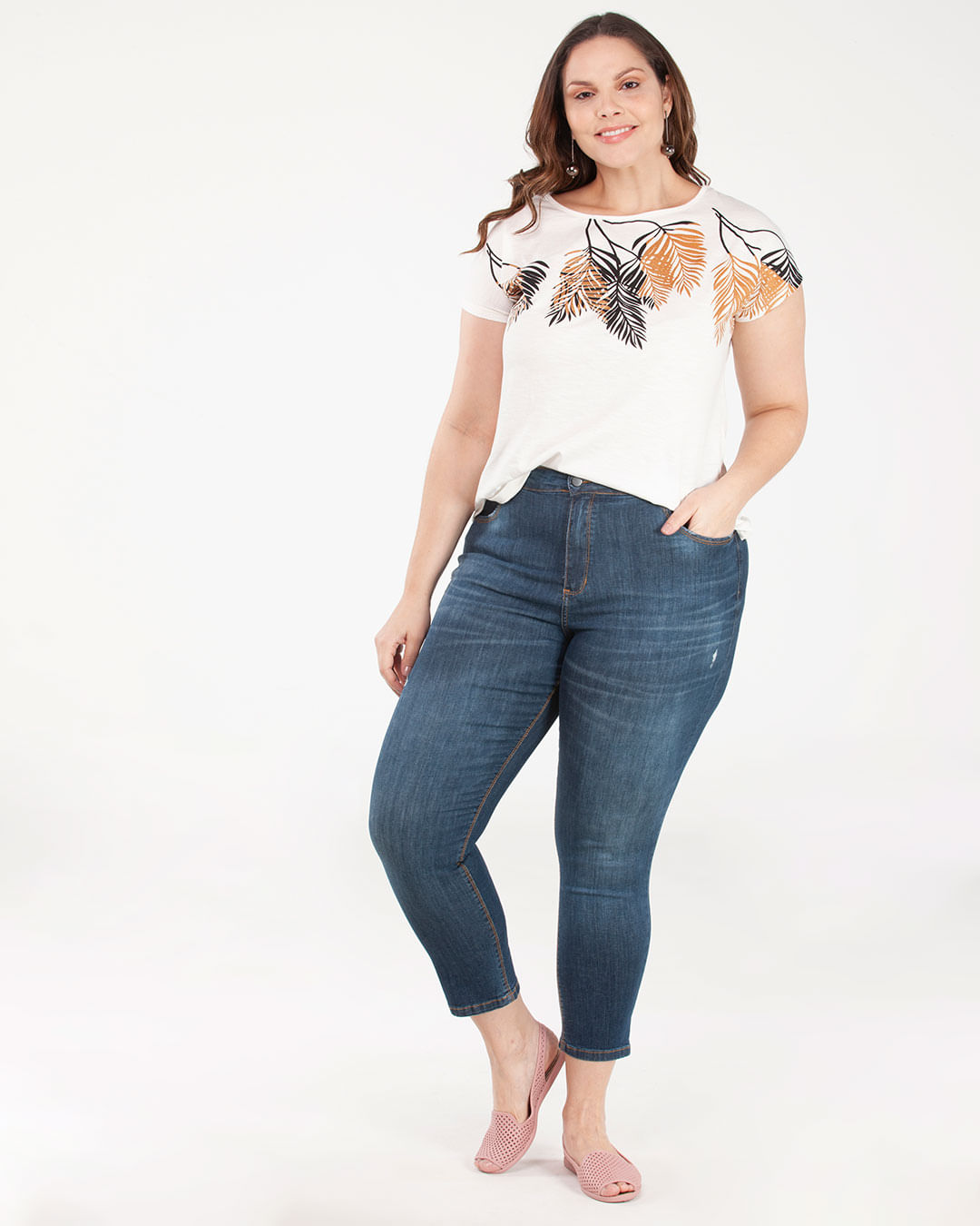 Calca-Jeans-Feminina-Plus-Size-Cintura-Alta-Cigarrete-Azul