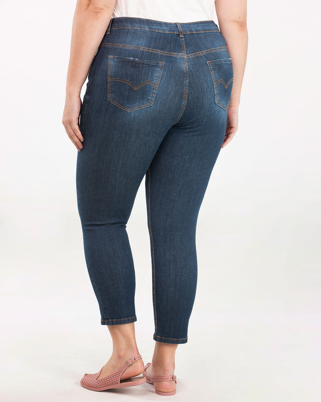 Calca-Jeans-Feminina-Plus-Size-Cintura-Alta-Cigarrete-Azul