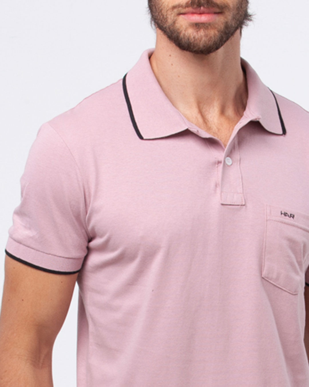 Polo-Masculina-Lisa-Bolso-Frontal-Rosa