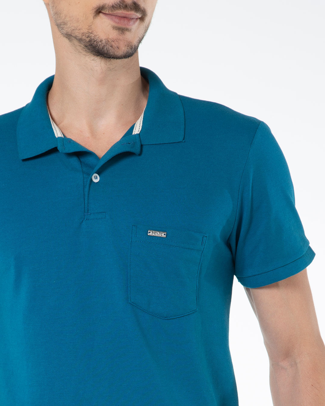Polo-Masculina-Lisa-Azul