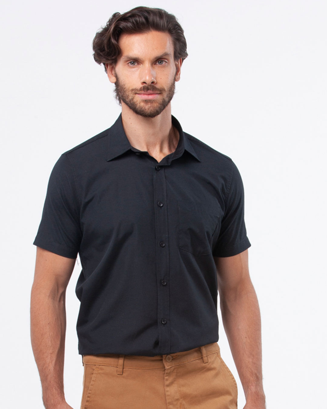 Camisa-Masculina-Basica-Lisa-Preto