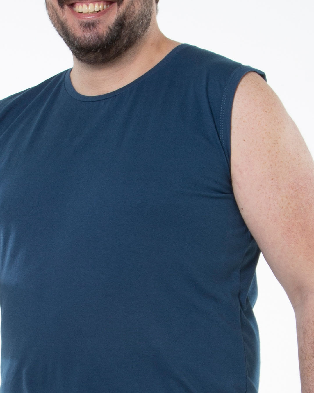 Regata-Masculina-Plus-Size-Basica-Azul-Escuro