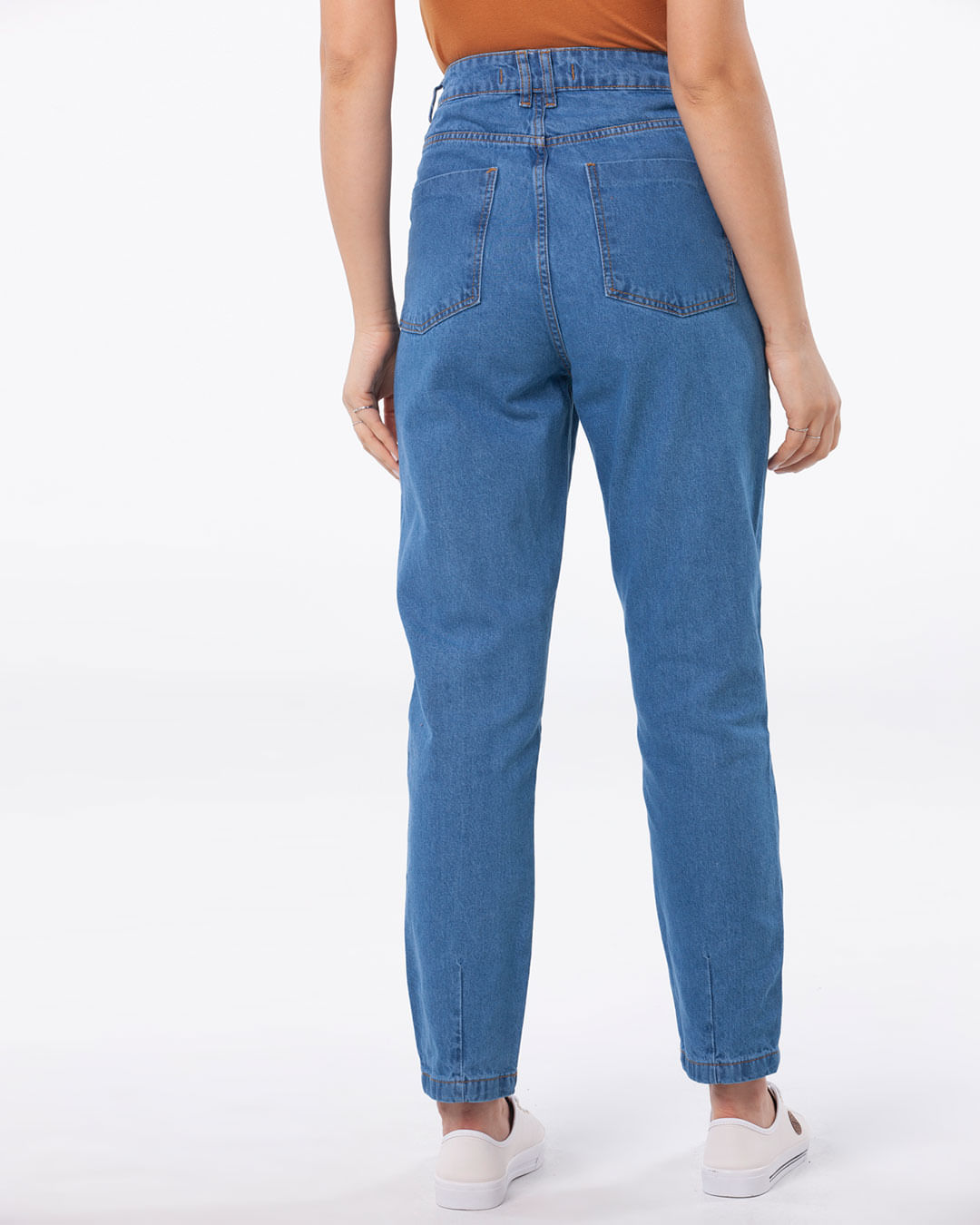 Calca-Feminina-Baggy-Pregas-Azul