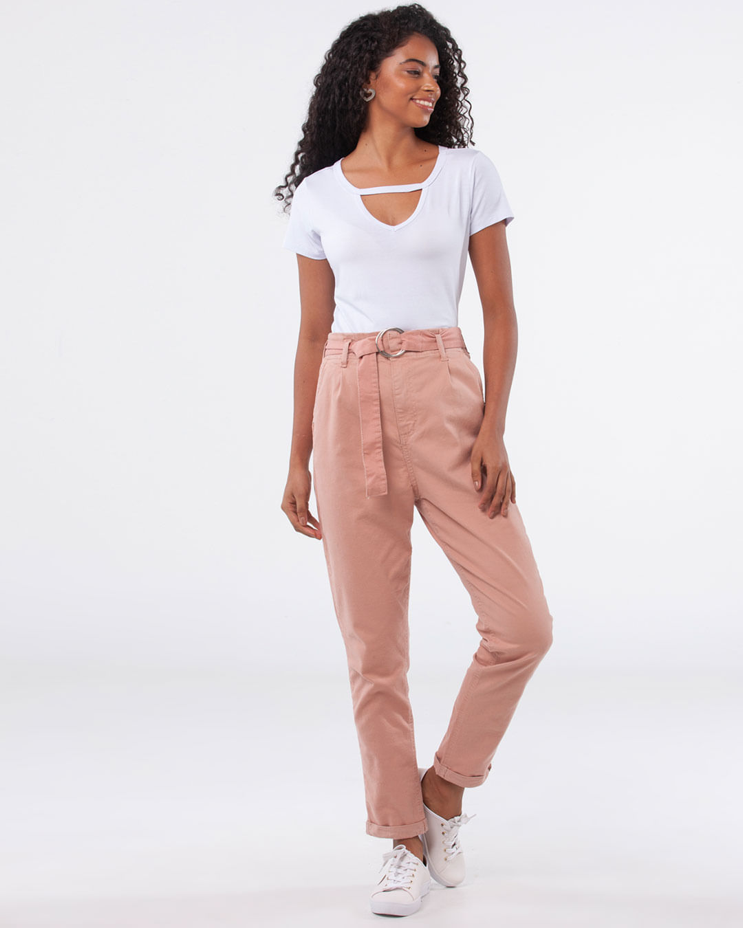 Calca-Feminina-Reta-Clochard-Sarja-Rosa