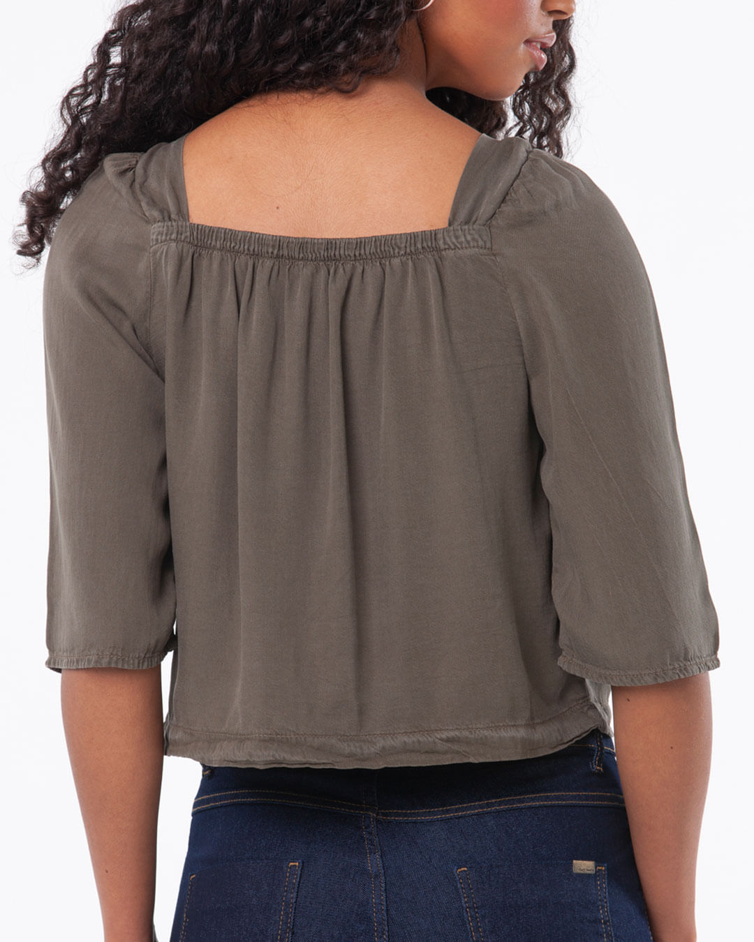 Blusa-Feminina-Decote-Quadrado-Romantica-Verde