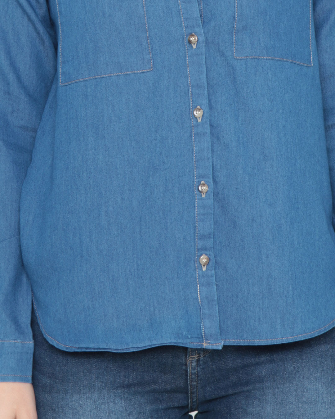 Camisa-Jeans-Feminina-Basica-Azul-Claro