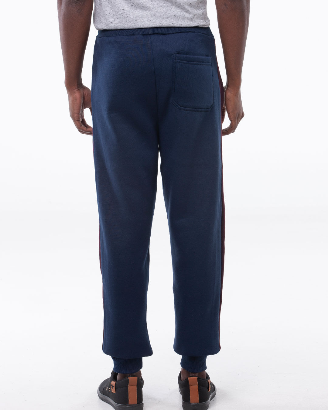 Calca-Moletom-Masculina-Jogger-Listra-Azul-Marinho