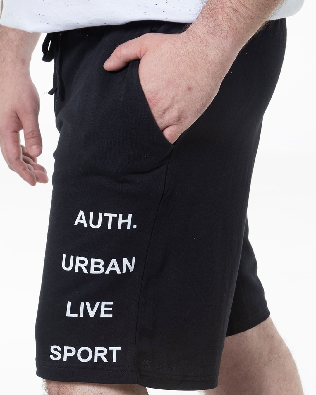 Bermuda-Masculina-Plus-Size-Moletinho-Basica-Preta