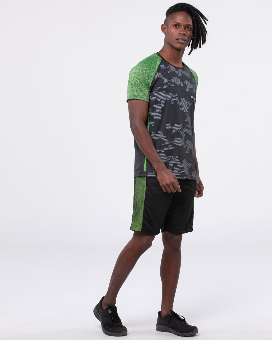 Camiseta-Masculina-Malha-Mescla-Raglan-Neon-Preto