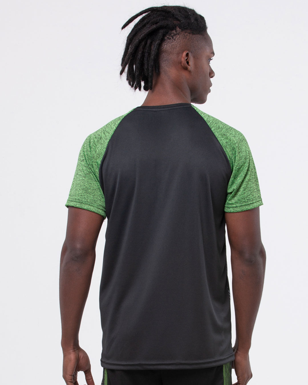 Camiseta-Masculina-Malha-Mescla-Raglan-Neon-Preto