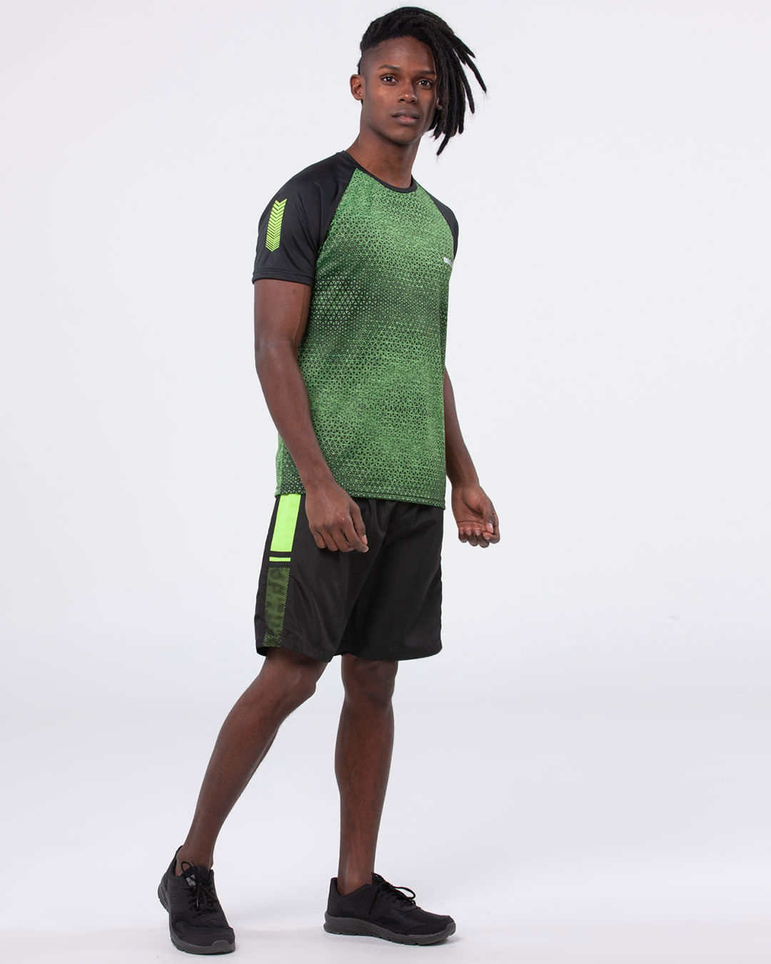 Camiseta-Masculina-Malha-Mescla-Raglan-Neon-Preto