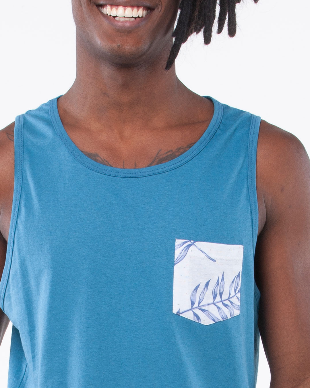 Regata-Masculina-Bolso-Estampado-Azul
