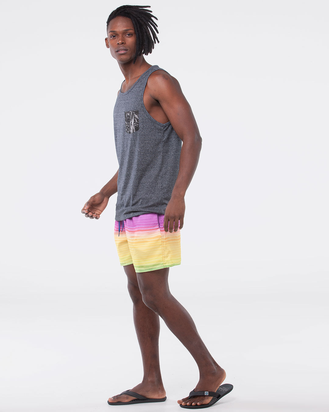 Short-Masculino-Estampado-Listras-Multicor