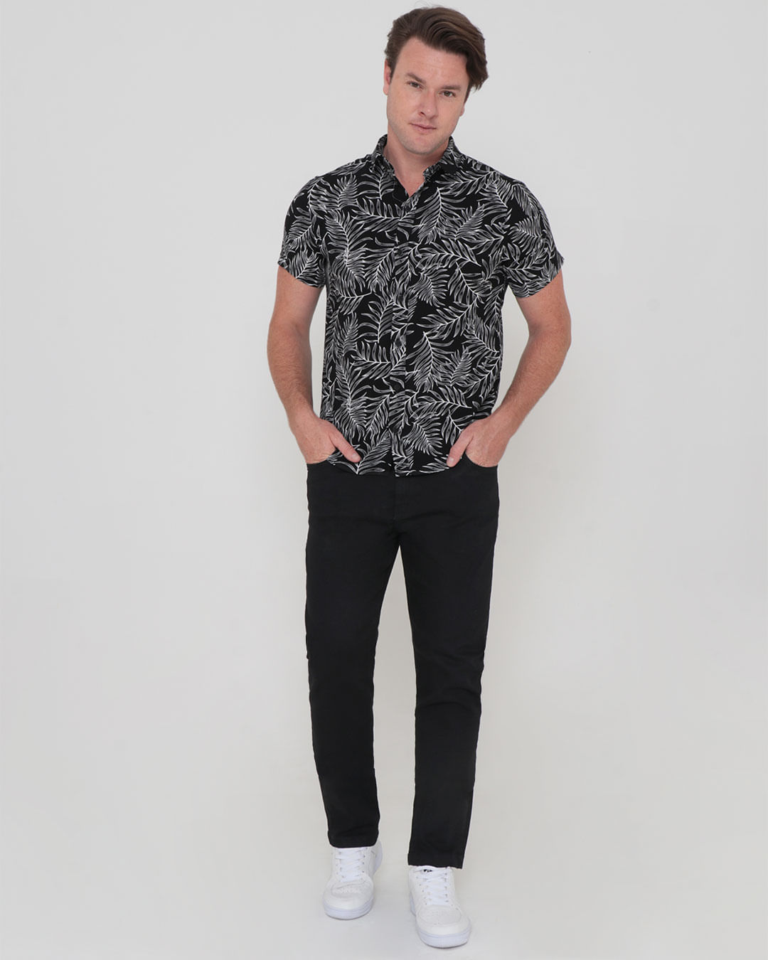 Calca-Jeans-Masculina-Slim-Preto
