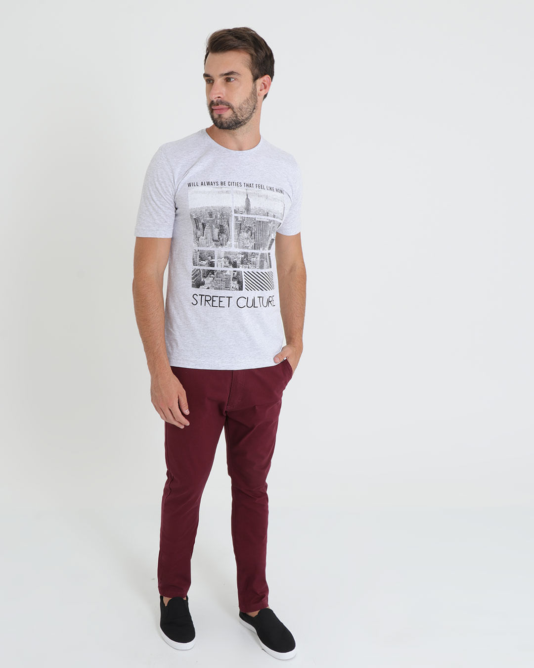Calca-Sarja-Masculina-Basica-Vinho