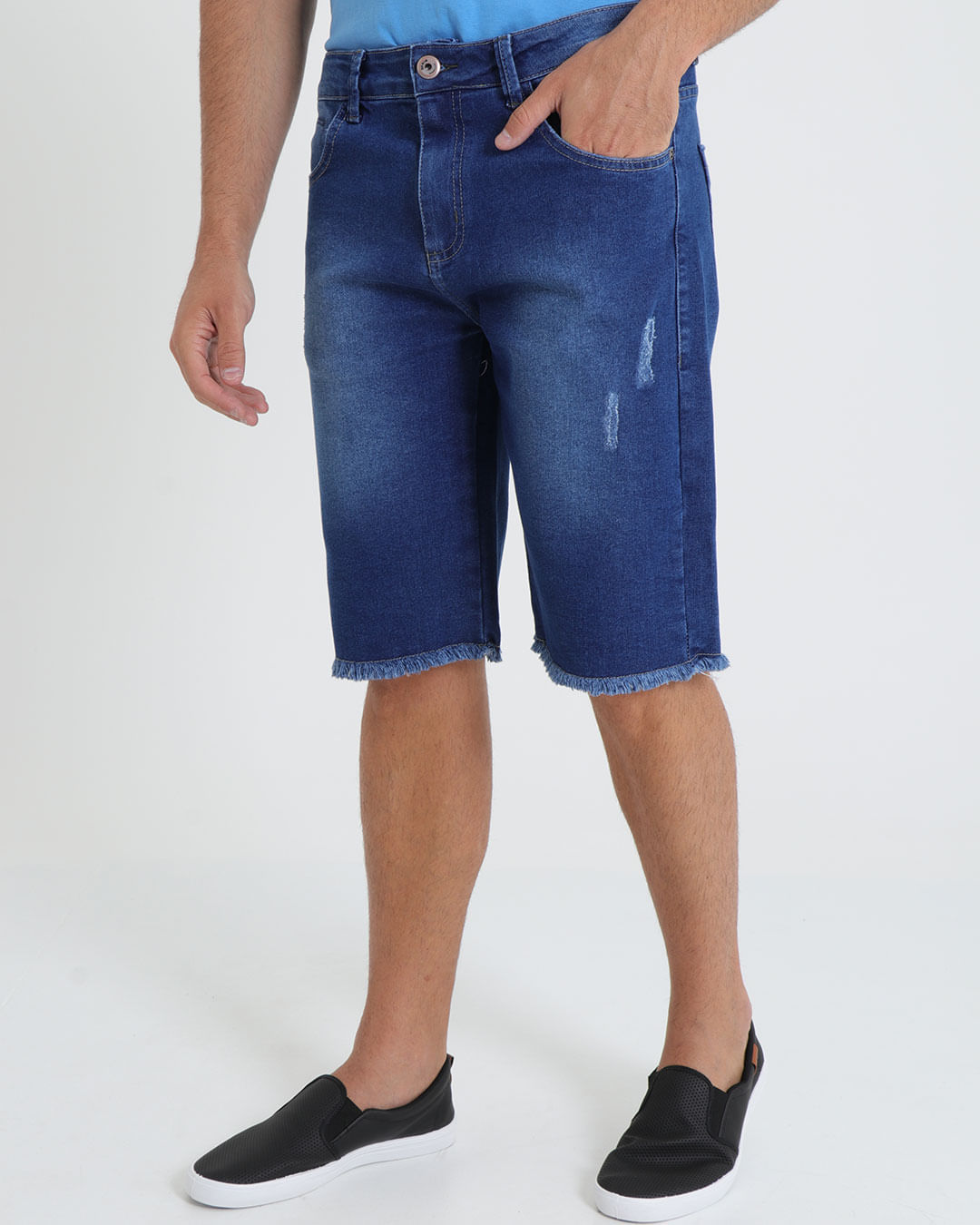 Bermuda-Jeans-Masculina-Desfiado-Azul