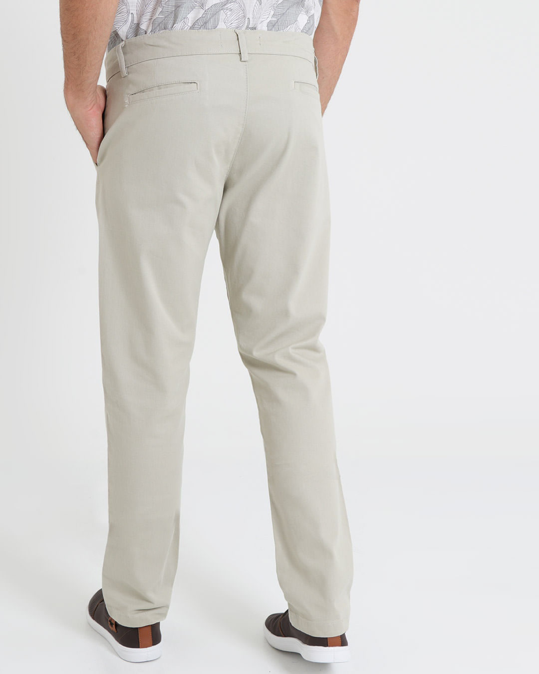 Calca-Masculina-Sarja-Basica-Marrom