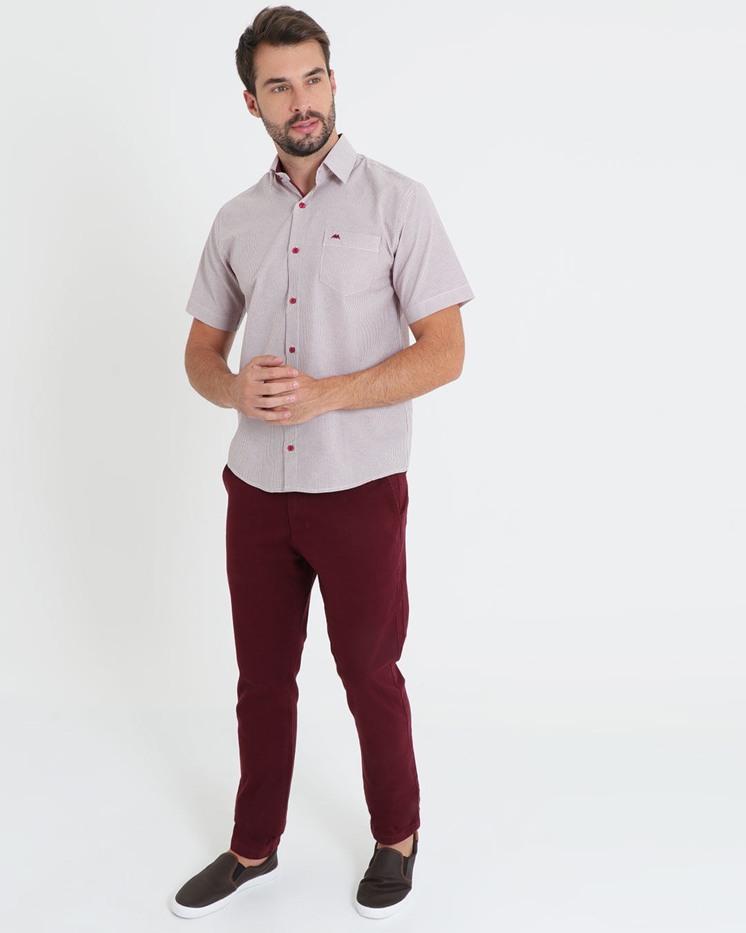Calca-Masculina-Sarja-Basica-Vinho