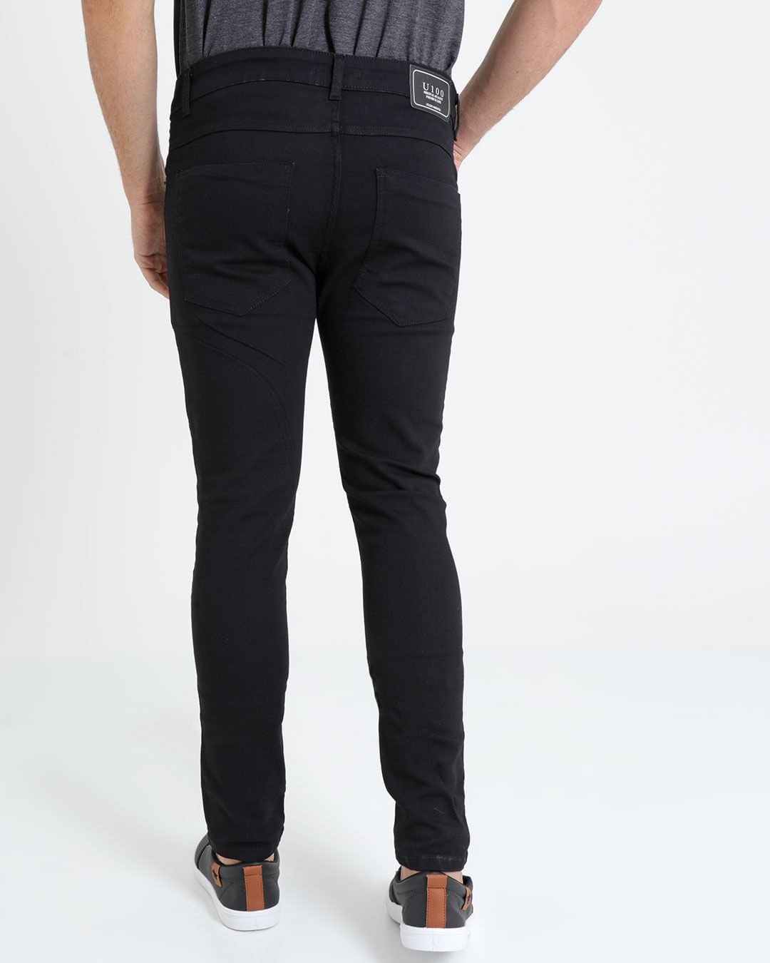 Calca-Jeans-Masculina-Elastano-Preto
