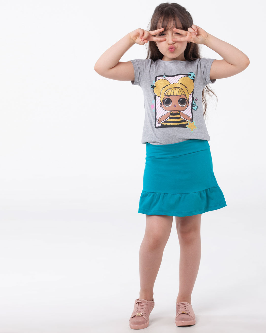 Short-Saia-Infantil-Babado-Azul