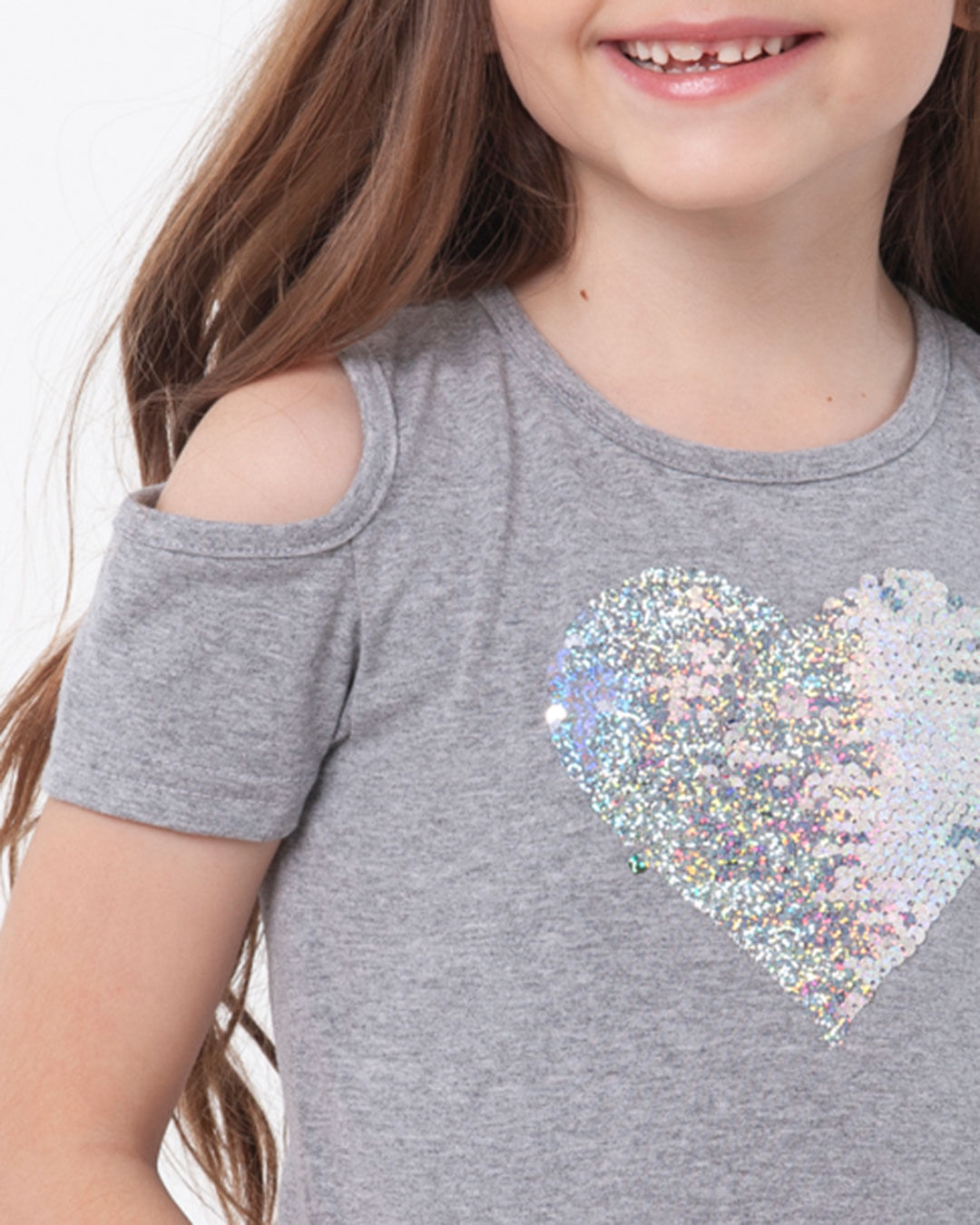 Blusa-Infantil-Open-Shoulder-Coracao-Paetes-Cinza