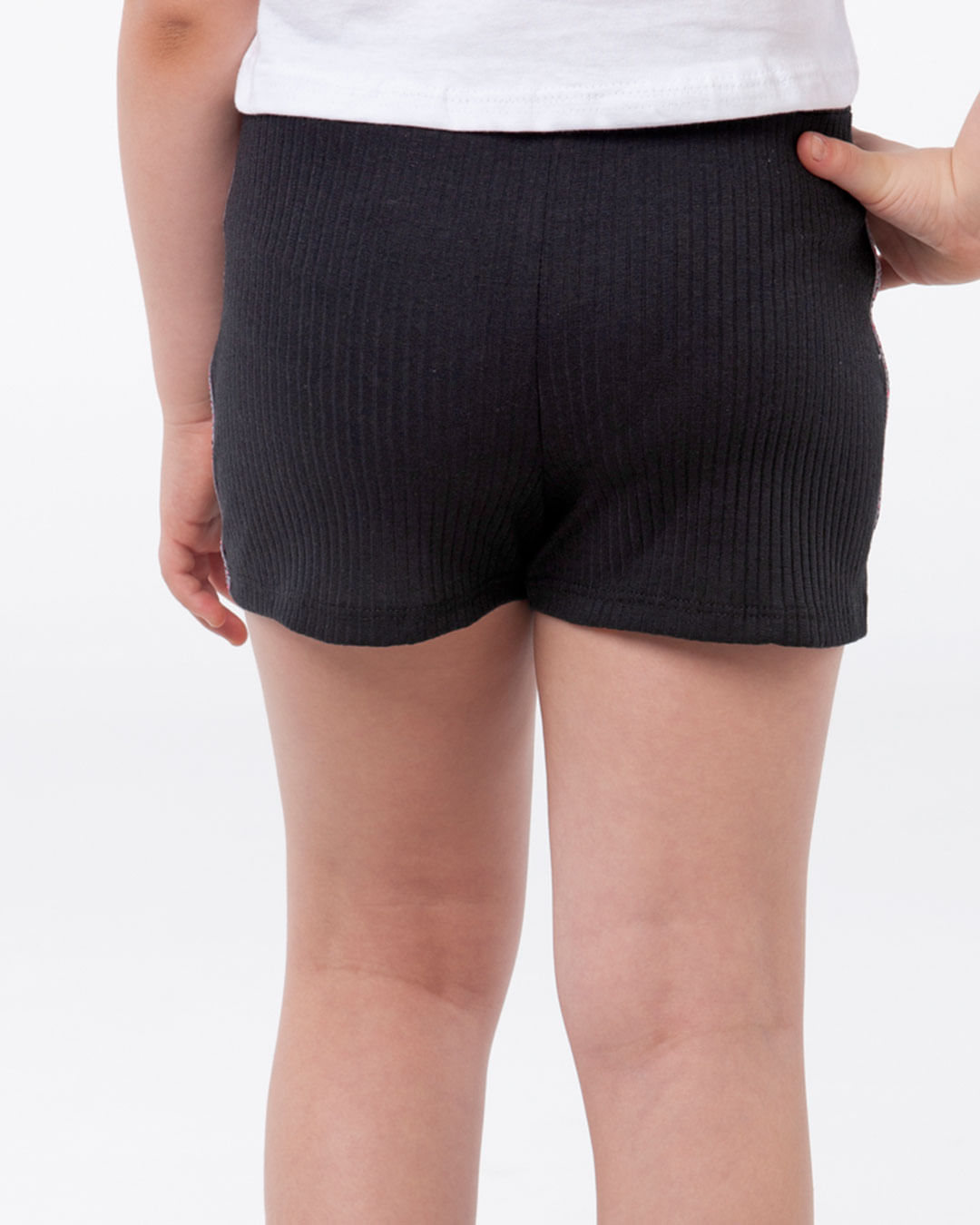 Short-Infantil-Malha-Canelada-Laco-Preto
