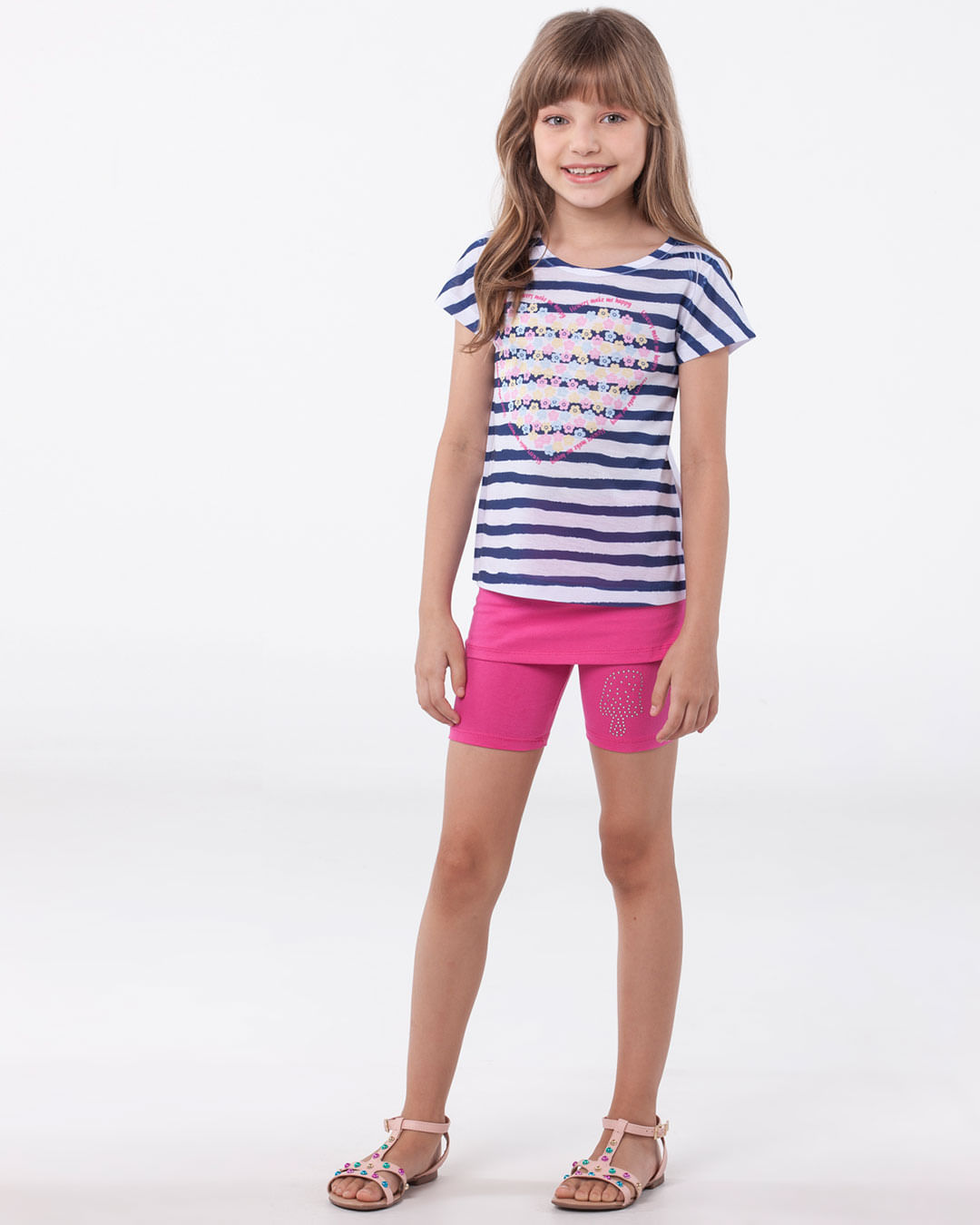 Short-Saia-Infantil-Sorvete-Strass-Rosa